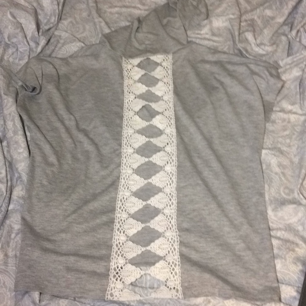 Aeropostale T-Shirt Hoodie with Back Lace Detail